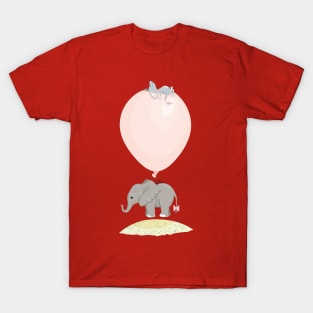 Elephant and flying mouse T-Shirt